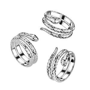 316L Stainless Steel Wrap Around Snake Ring 12